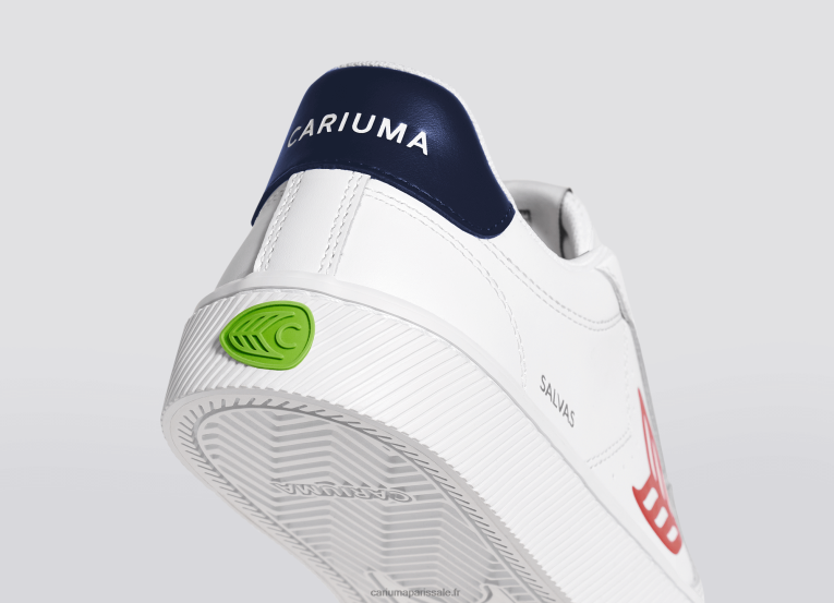 Hommes D8FT102 cuir lwg blanc/rouge Cariuma