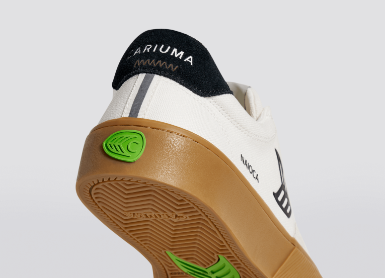 Hommes D8FT107 gomme vintage blanc cassé/noir Cariuma