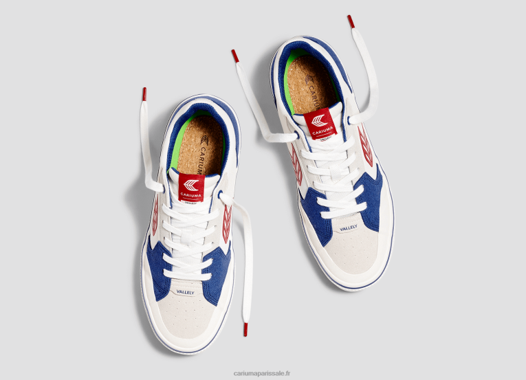 Hommes D8FT123 bleu  blanc cassé/rouge Cariuma
