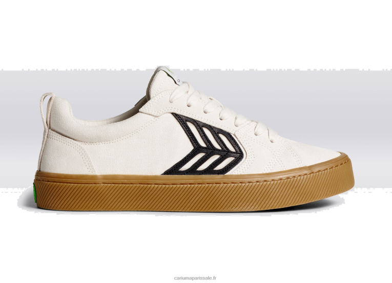Hommes D8FT127 gomme vintage blanc cassé/noir Cariuma