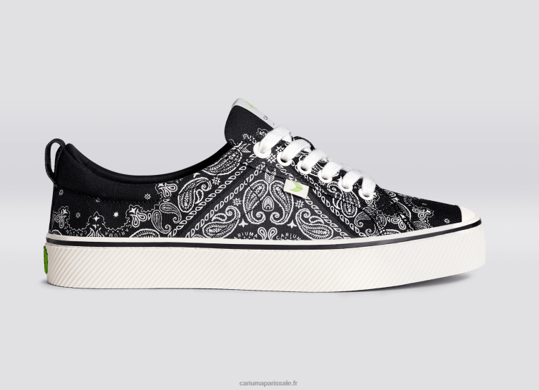 Hommes D8FT13 toile bandana noire Cariuma