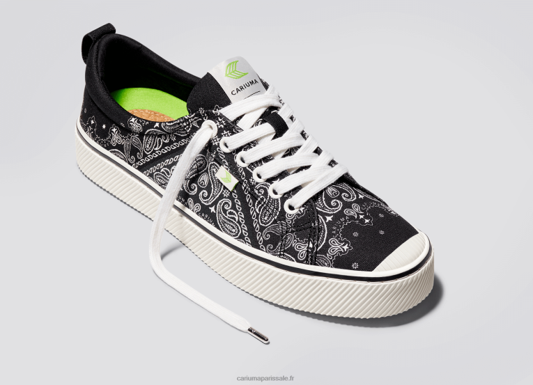 Hommes D8FT13 toile bandana noire Cariuma