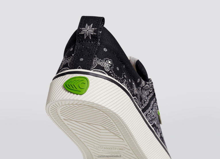 Hommes D8FT13 toile bandana noire Cariuma
