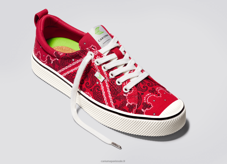 Hommes D8FT14 toile bandana rouge Cariuma