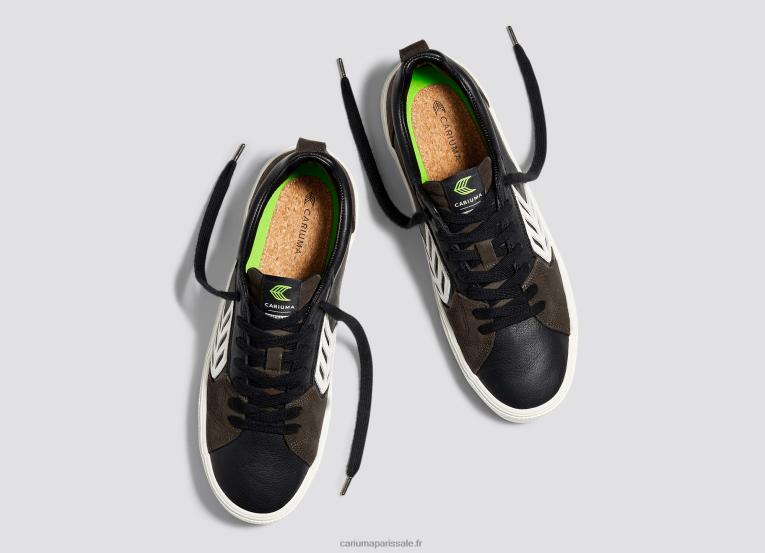 Hommes D8FT141 cuir premium noir/ivoire Cariuma
