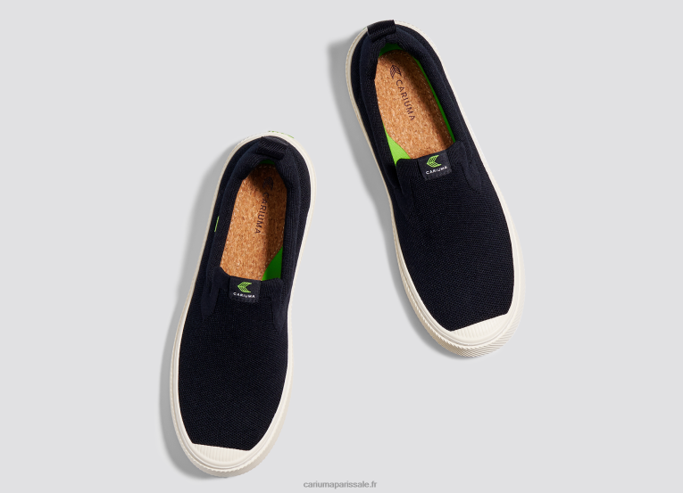 Hommes D8FT166 tricot noir Cariuma