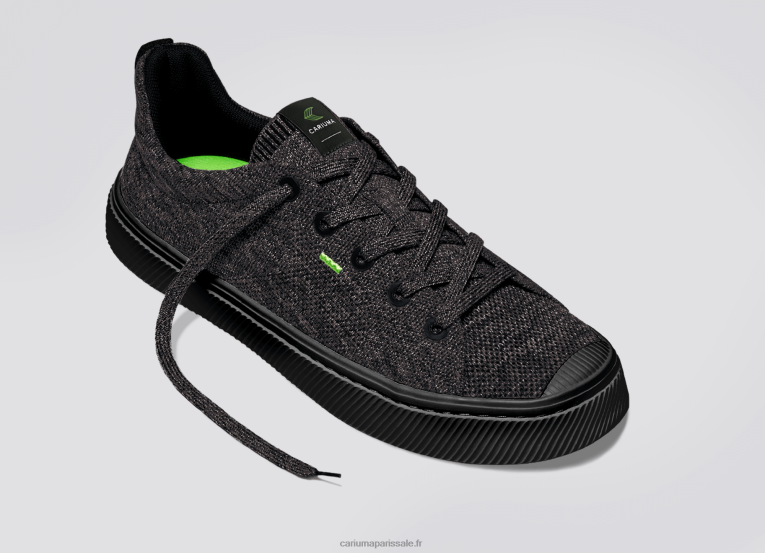 Hommes D8FT182 tricot noir pierre Cariuma