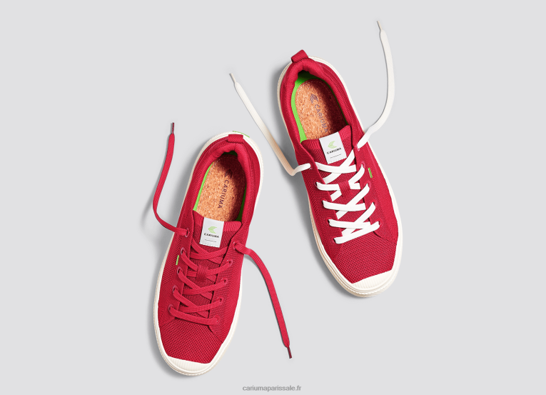 Hommes D8FT185 tricot rouge brut Cariuma