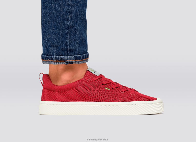 Hommes D8FT185 tricot rouge brut Cariuma