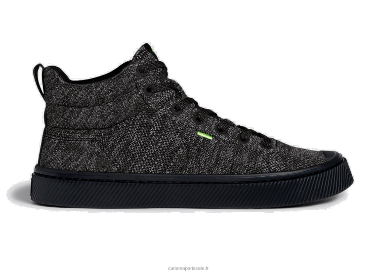 Hommes D8FT187 tricot noir pierre Cariuma