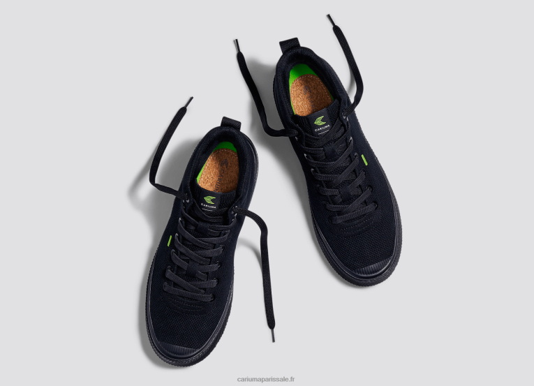 Hommes D8FT190 tout en tricot noir Cariuma