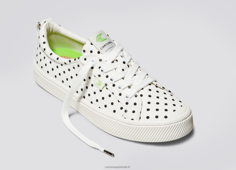 Hommes D8FT51 toile à pois blancs Cariuma
