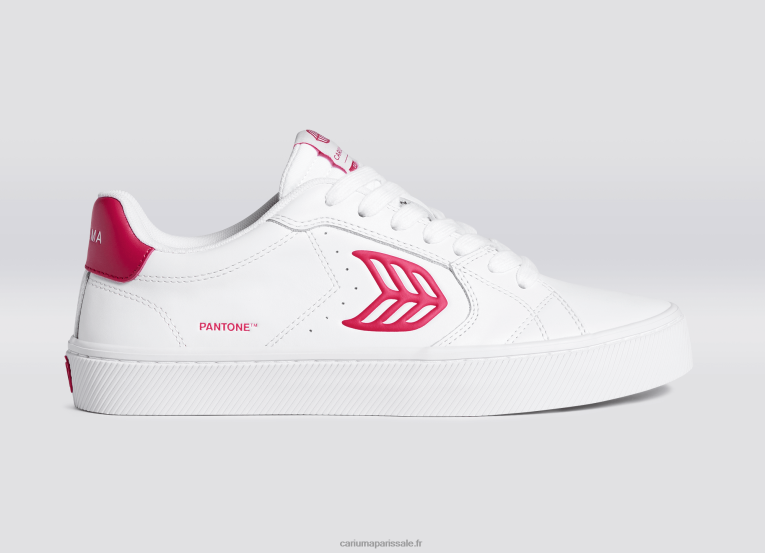 Hommes D8FT77 cuir pantone viva magenta blanc Cariuma