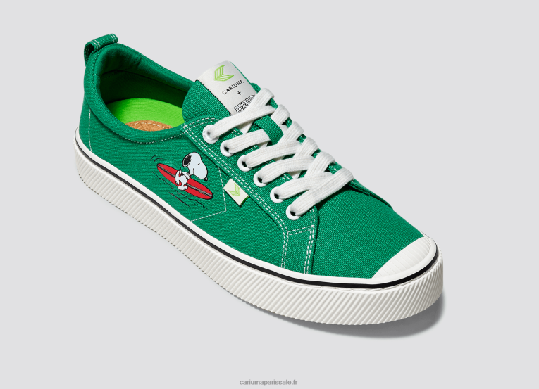 Hommes D8FT84 toile cacahuètes surf vert Cariuma