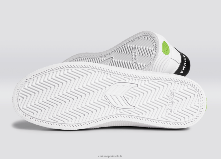 Hommes D8FT97 cuir lwg blanc/noir Cariuma