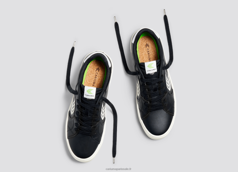 Hommes D8FT98 cuir lwg noir/blanc cassé Cariuma