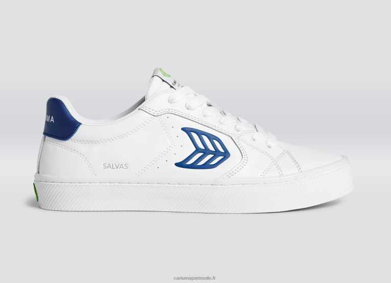 Hommes D8FT99 cuir lwg blanc/bleu Cariuma