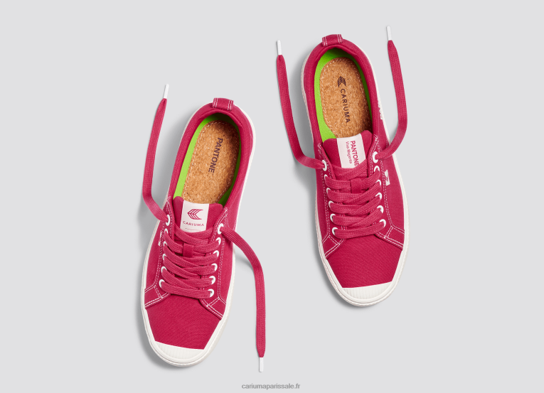 femmes D8FT251 toile pantone viva magenta/blanc cassé Cariuma