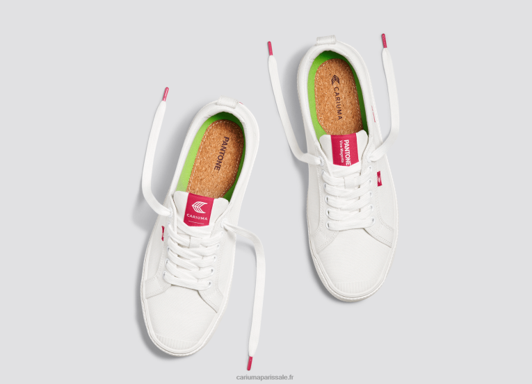 femmes D8FT252 toile pantone blanc cassé/viva magenta Cariuma