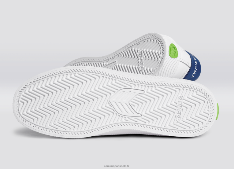 femmes D8FT318 cuir lwg blanc/bleu Cariuma