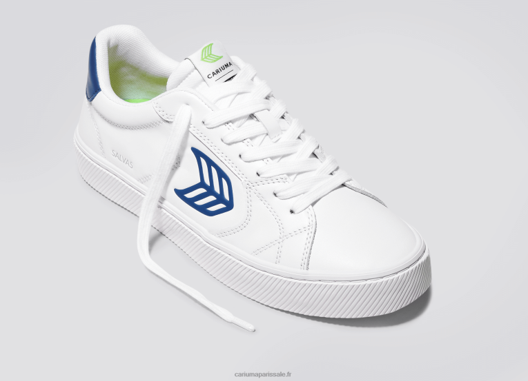 femmes D8FT318 cuir lwg blanc/bleu Cariuma