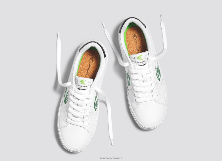 femmes D8FT320 cuir lwg blanc/vert Cariuma